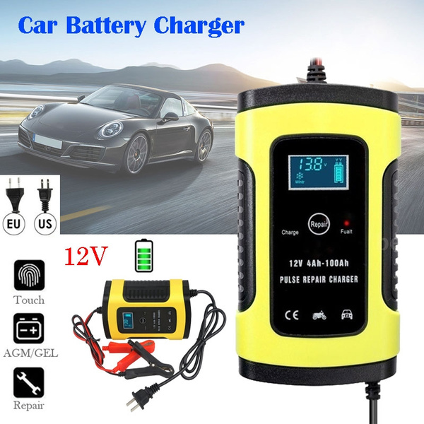 iMars 12V 6A Pulse Repair LCD Battery Charger For Car Motorcycle Lead Acid 