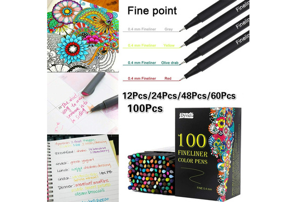 Like it 12 Pcs Fineliner Color Pens ; 0.4mm Colored Pens  Fine Point Writing - Fineliner