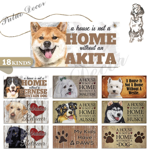 Dogs It's Not A Home Without A MALTESE Wood Sign Decorations Gifts 