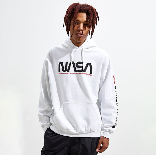 White hoodie nasa sale