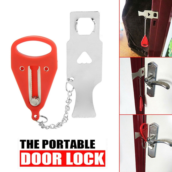 Portable Door Lock Hardware Safety Security Tool for Home Privacy Travel Hotel 