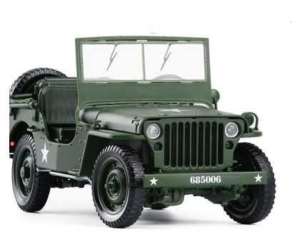 1:18 Tactical Military Model Jeeps Old World War II Willis Military ...