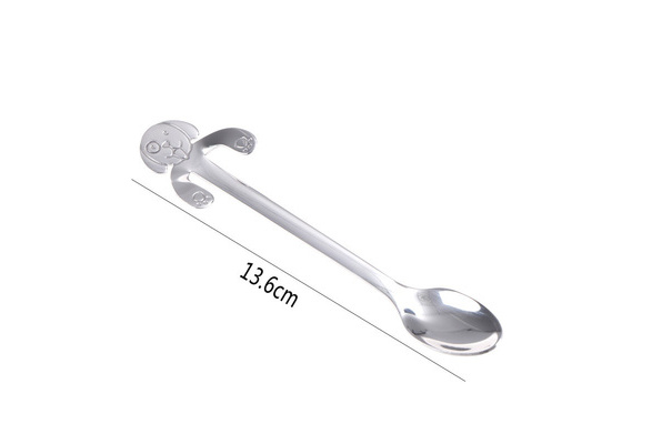 1PC Stainless Steel Cartoon Dog Spoon Dessert Long Handle Coffee&Tea Spoon 