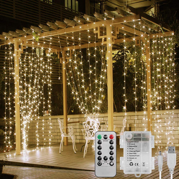 Indoor Outdoor Gazebo Wedding Bedroom, Battery Operated Outdoor Lighting With Timer