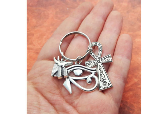 Cioaqpyirow Ankh Keychain,Egyptian Ankh,Egyptian Symbol,Power of Life Keychain,Egyptian Keychain,HO0E4