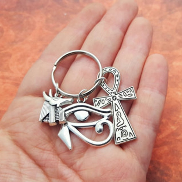 Cioaqpyirow Ankh Keychain,Egyptian Ankh,Egyptian Symbol,Power of Life Keychain,Egyptian Keychain,HO0E4