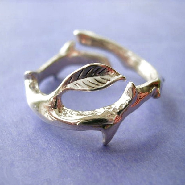 Spiked Urchin Ring Sterling Silver Thorn Silver Ring Spiked Ring