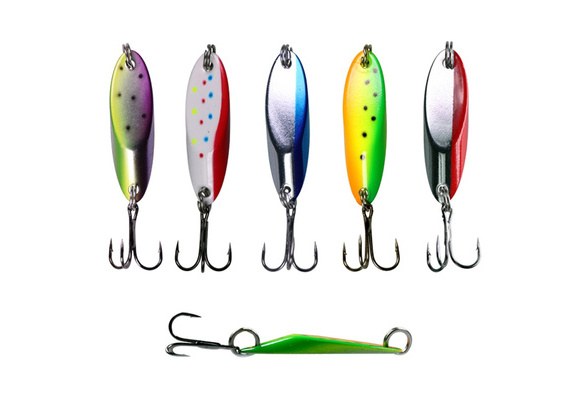 5pcs Fishing Spoons Lures Trout Lures 3.5g 5.5g 7.5g 10.5g Spoons Fishing  Lures for Trout Pike bass Crappie Walleye