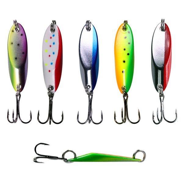 10pcs Fishing Spoon Metal Lure with Sharp Treble Hooks Hard Bait Jig  Spinner Trout Bass Salmon Lures 5g,7g,14g,21g,28g, Spoons -  Canada