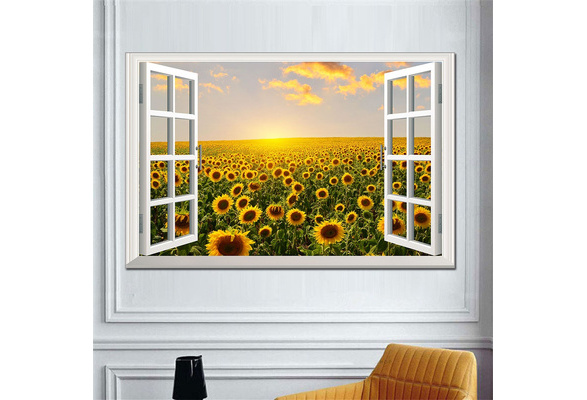 Poster or Canvas A Heins landscapes Window View Painting White c0dr