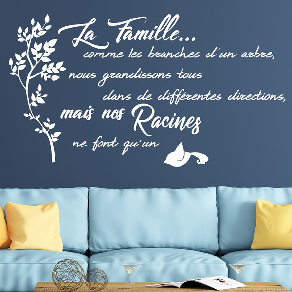Sticker Citation La Famille Comme Les Branches Vinyl Wall Art Decor Wish Sticker Citation La Famille Comme Les Branches Vinyl Wall Art Decor Wish
