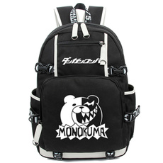 student backpacks, monokumabear, School, Cartoon Backpack