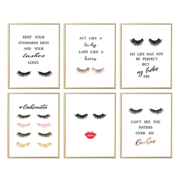 Modern Fashion Lashes Poster Makeup Canvas Prints Painting Salon