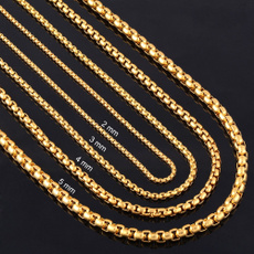 Steel, Necklaces Pendants, gold, Waterproof
