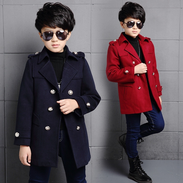Winter Kinderen jas Kinderen Jongens Dikke warme Koreaanse versie Kleding Tiener katoenen jas met dubbele knopen | Wish