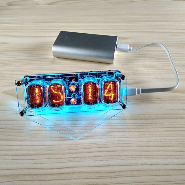 In-12 incandescent tube clock board 4-bit IN12 incandescent tube clock  seven color RGB LED DS3231 nixie clock IN-12B