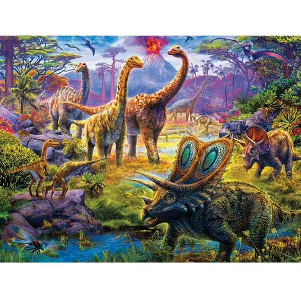 Hobbies and Crafts 5D DIY Diamond Painting Jurassic Park Dinosaur
