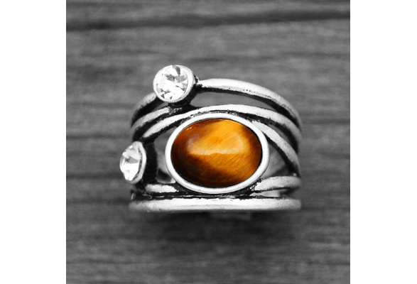 Tiger eye hot sale ladies ring