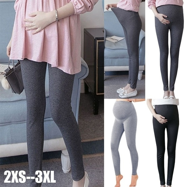 Pregnant Women Slim Leggings Casual Maternity Solid Color High Waist Pants  Pregnancy Pencil Pants Clothing Home Pant yoga pants