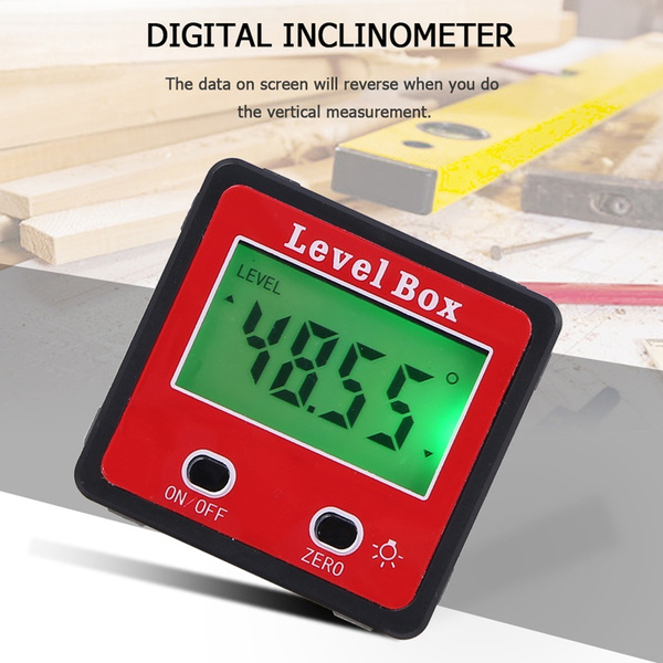 Digital Bevel Box Level Angle Finder Gauge Protractor Spirit Level Inclinometer 