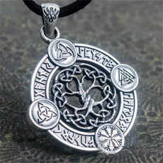 Steel, Punk jewelry, runesnecklace, necklaces for men
