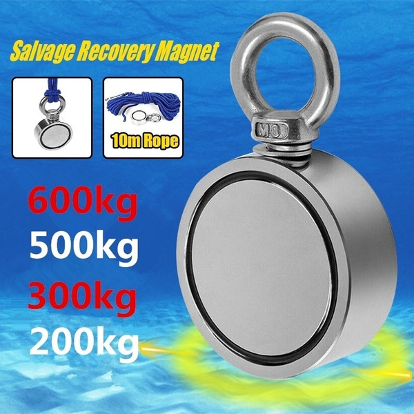 Fishing Magnet Neodymium Super Strong Recovery Pull Force 200KG With 10M Rope 