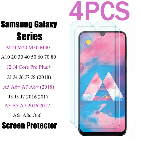 4 Pack Tempered Glass Screen Protective Film Protector For Samsung