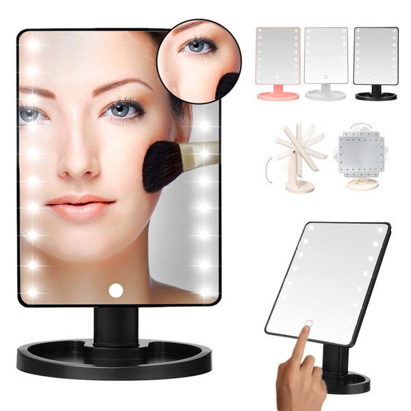 27x17cm 16 Led Lighted Touch Screen Makeup Beauty Cosmetic Vanity Stand 