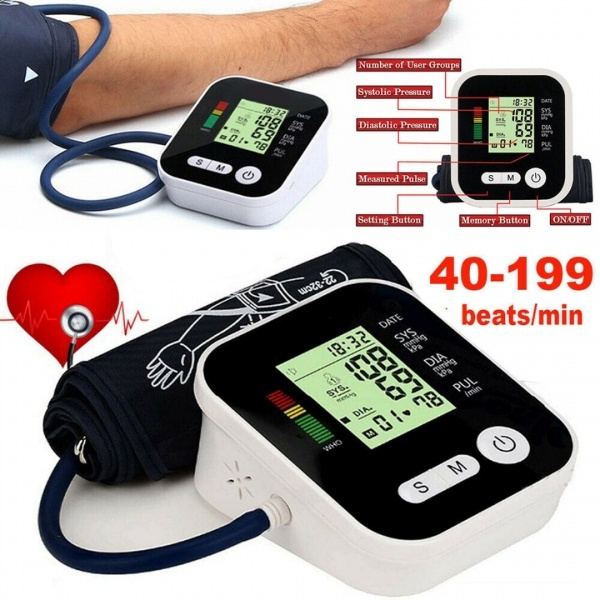 Blood Pressure Monitor Upper Arm - Digital Automatic Large Cuff BP