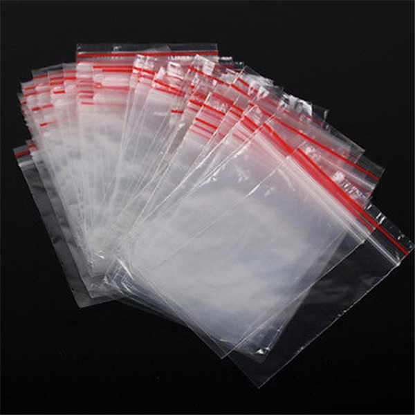 Clear Small Plastic Bags Baggy 100 Grip Self Seal Resealable 6