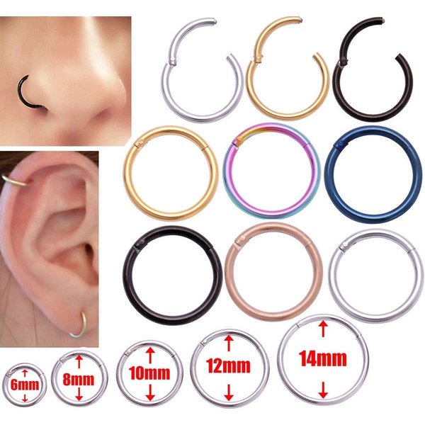 Pack of 5 X Ball Captive Rings 6mm,8mm,10mm,12mm,14mm,16mm,1.2/1.6mm,Nose,Ear 
