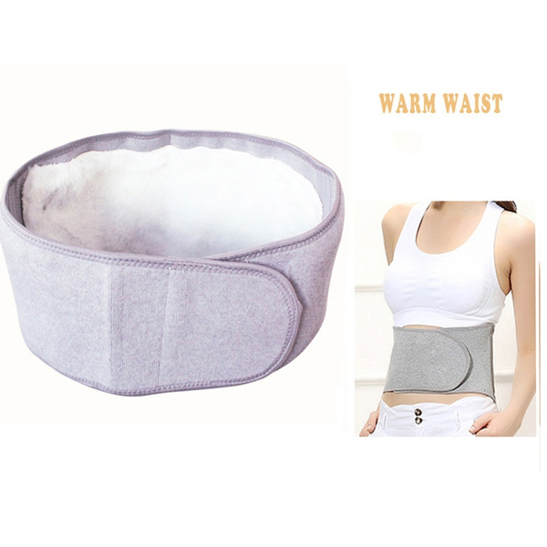 Unisex Cashmere Waist Warmer Belt - Elastic Lower Back Support XXL Size In Camel Color