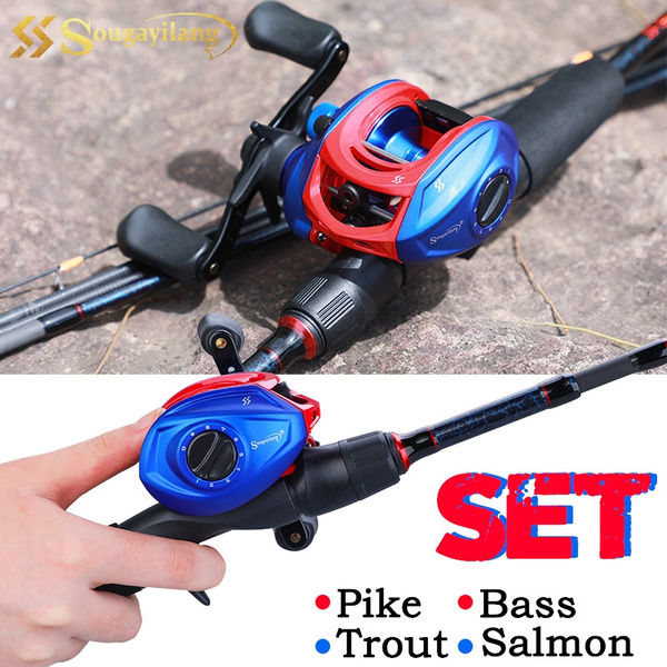 Fishing Rod and Reel Combo Set 1.8M-2.4M Colorful Casting Fishing