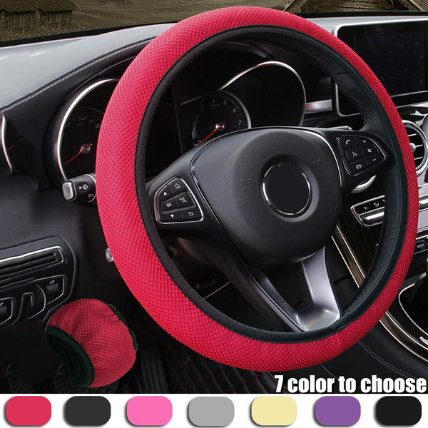 Universal Auto Car Steering Wheel Cover 3D Mesh Anti-Slip Breathable DecoratCL7 