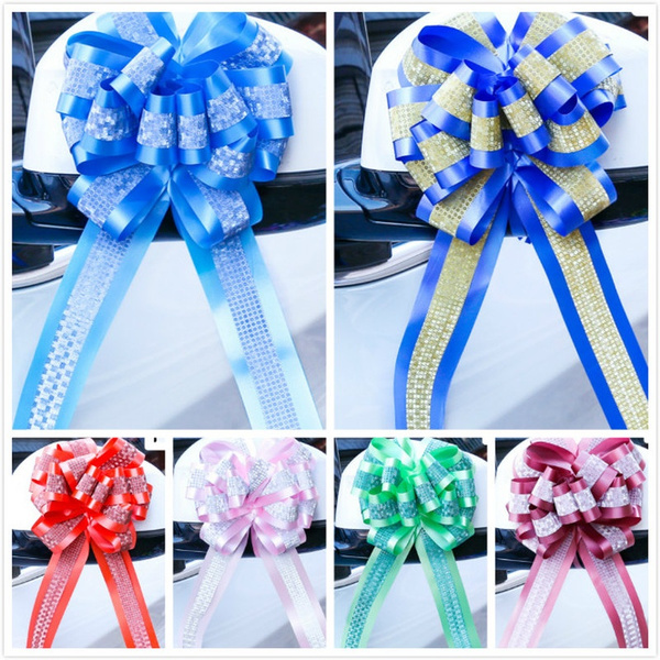 10x Large Pull Bows Florist Ribbon Wedding Car Decorations Gift Wrapping Fashion 