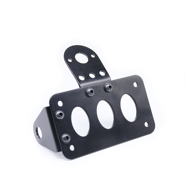 Black Side Mount Motorcycle License Plate Bracket Brake Tail Light ...