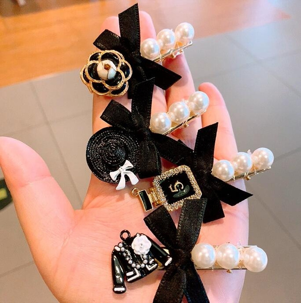 Pearl Hair Clip Vintage Rose/Camellia Flower Barrettes Fringe Hair ...