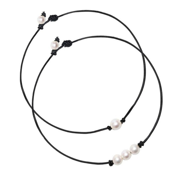 Wild Pearl Wax Rope Pendant Necklace | Wish