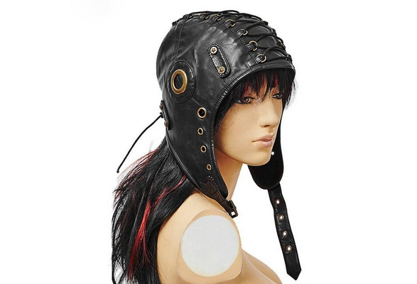 Deluxe Leather Aviator Helmet Flying 