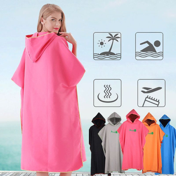 Gul Ladies Changing Poncho Hooded Robe Summer Beach Towel Pineapple Blue