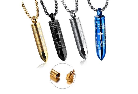 Lords prayer clearance bullet necklace