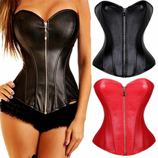 Goth, waist slimming corset, fauxleathercorsettop, Waist