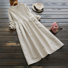 Plus Size, pleated dress, Long Sleeve, Dress