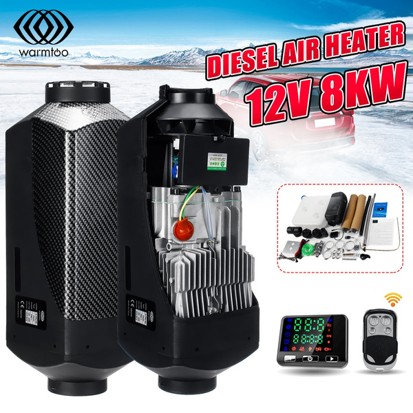 12V 8KW Warmtoo LCD-Thermostat Diesel Standheizung Heizung Luftheizung  Fernbedienung Air Warmer Air Heater + 10 L für Panzer Wohnmobil LKW