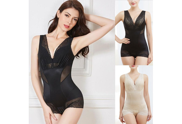 Women's Full Body Shaper Underbust Tummy Firm Control Shapewear Bodysuit  Waist Training Corset