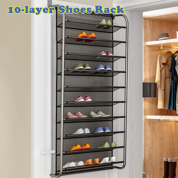 1pcs 36 Pair Over Door Hanging Shoe Rack 10-layer Shoes Organizer