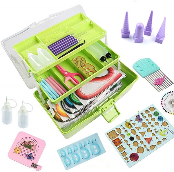 Quilling Kit Complete Quilling Paper Set with 1200 Strips All Necessary  Tools and Storage Box Suitcase for Beginners, Advanced Quiller, Kids and  Adults