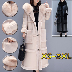 Plus Size, fur, Winter, Long Coat
