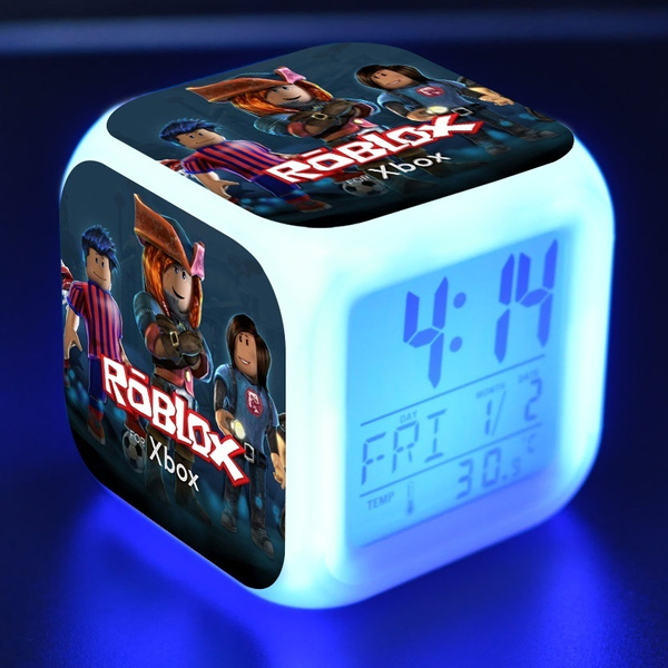 roblox denis daily obby alarm clock night light desk clock calendar for kids