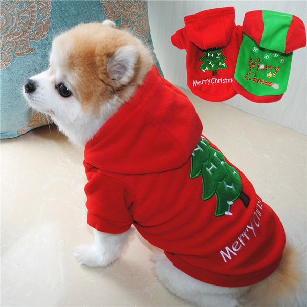 New Christmas Dog Clothes For Small Dog Pet Xmas Costumes Winter Coat ...